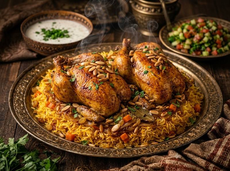 مندي دجاج (دجاجتين)