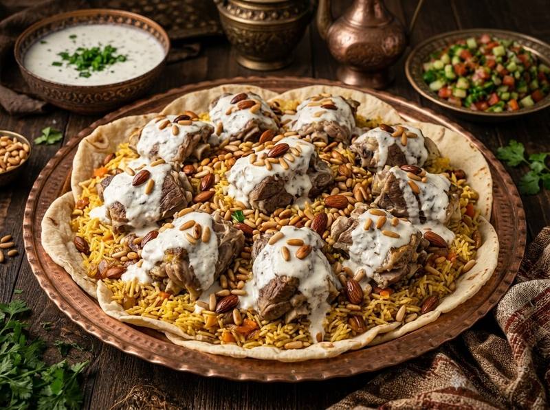 منسف لحم (9 قطع)